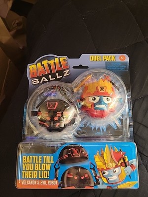 Battle Ballz Duel Pack 2 Volcanon & Evil Robot Action Figures New Sealed