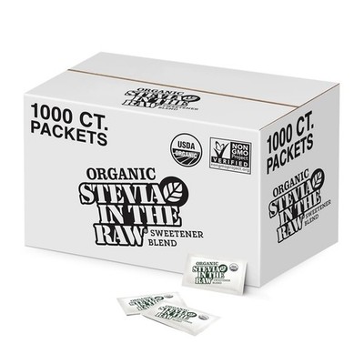 In The Raw Organic Stevia Sweetener Packets, 1000 Ct, 0 Calorie Sugar Substitute