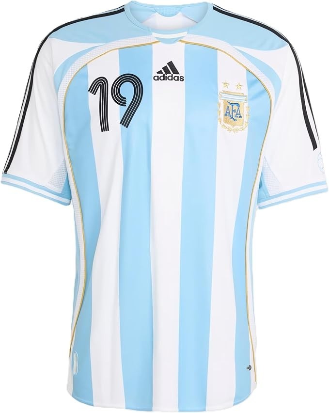 adidas Argentina Men's Home Jersey 2006 Messi #10 - Blue/White