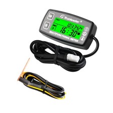 Runleader Digital Tach Hour Meter,Engine Heat Sink Temperature Gauge,Alert RPM 