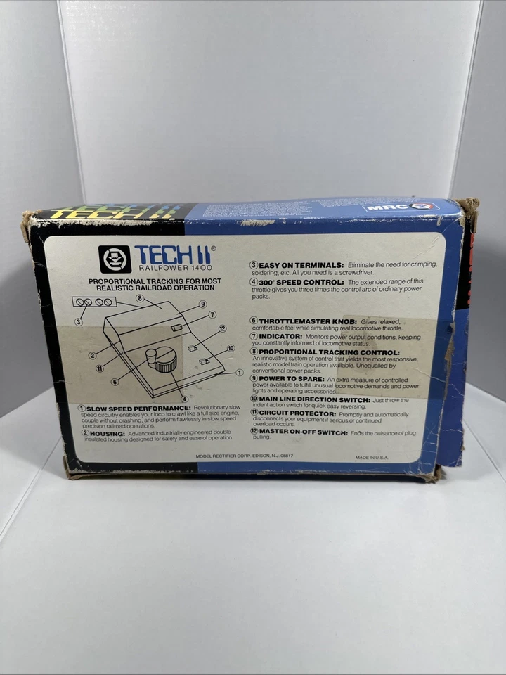 MRC TECH II RAILPOWER 1400 Transformer Scale Power Pack Throttle Control - Image 2 of 4