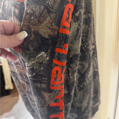 Carhartt Brown and Orange Camo Sweatshirt XL 14/16 - Picture 2 of 3