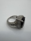 Judith Ripka Brown Smoky Quartz & CZ Cocktail Ring Size 6 — photo 7