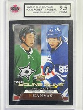 2020-21 Upper Deck #C120 Jason Robertson / Nick Robertson UD Canvas KSA 9.5