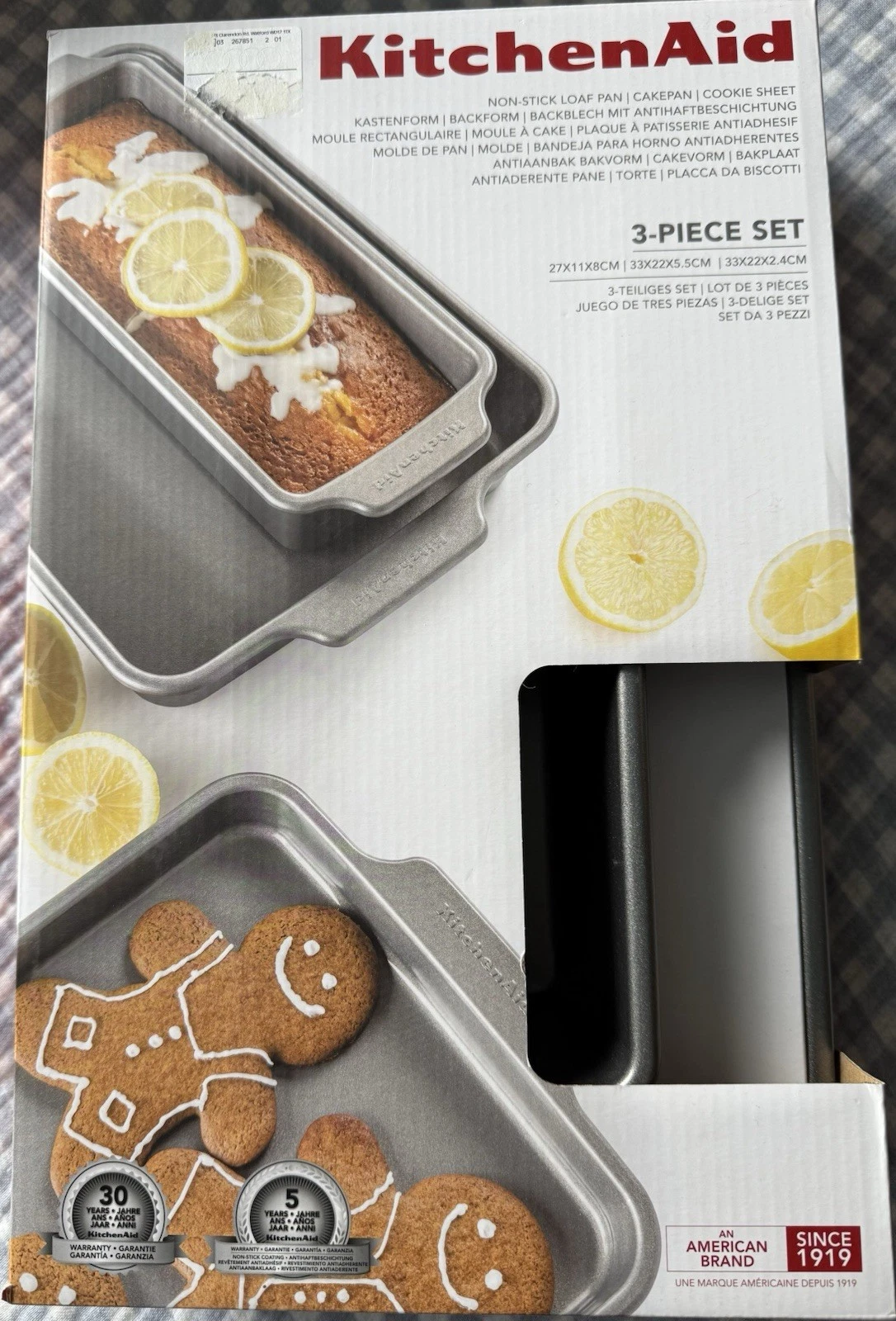 KitchenAid Baking Pan Set, Non Stick, Loaf Pan, Cake Pan And Cookie Sheet