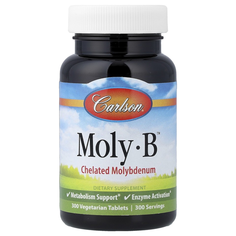 Moly-B™,  Chelated Molybdenum, 300 Vegetarian Tablets (500 mcg per Tablet)