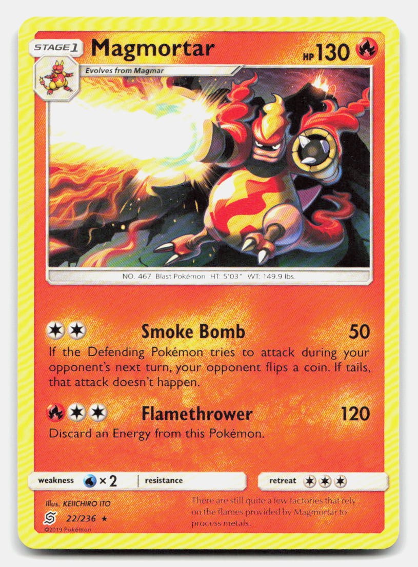 Magmortar 22/236 Rare Unified Minds Pokemon NM