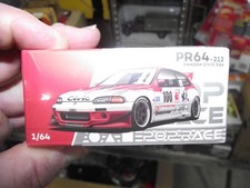 POP Race 1/64 Honda Pandem Civic EG6 red & white #212 NIB