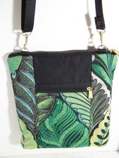 DANNY K. Beverly Hills Ca. USA Green Floral Tapestry Crossbody Bag 11" X 10"