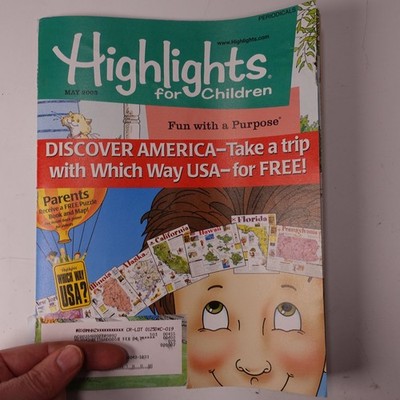 Highlights for Children Magazine May 2003 #619 Which Way USA Puzzles