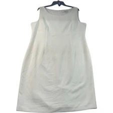 Kasper Dress Womens Size 18 White Sleeveless New