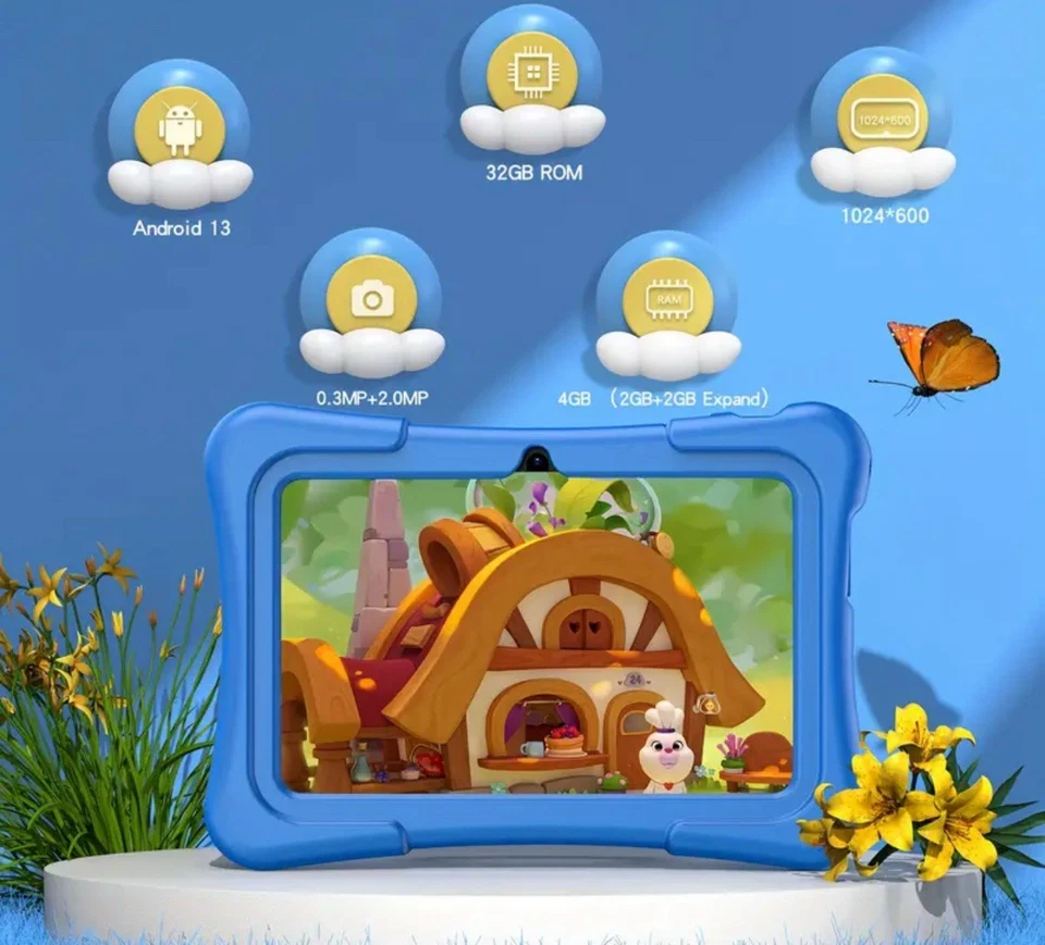 Tablet Per Bambini Android 13 Da 7 Pollici Con Custodia - Immagine 3 di 4