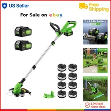 20V Cordless String Trimmer 12 Inch Battery Powered Edger Lawn Tool