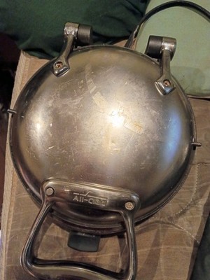 All Clad Waffler 1 Waffle Maker 6071 Stainless Steel Round Iron Tested Working