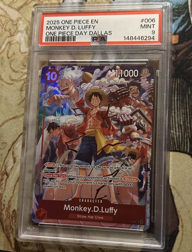 Monkey.D.Luffy (One Piece Day Dallas 2025) graded PSA 9 for sale on eBay