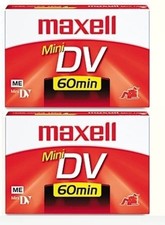 2x Maxell Mini DV 60 Min Tapes
