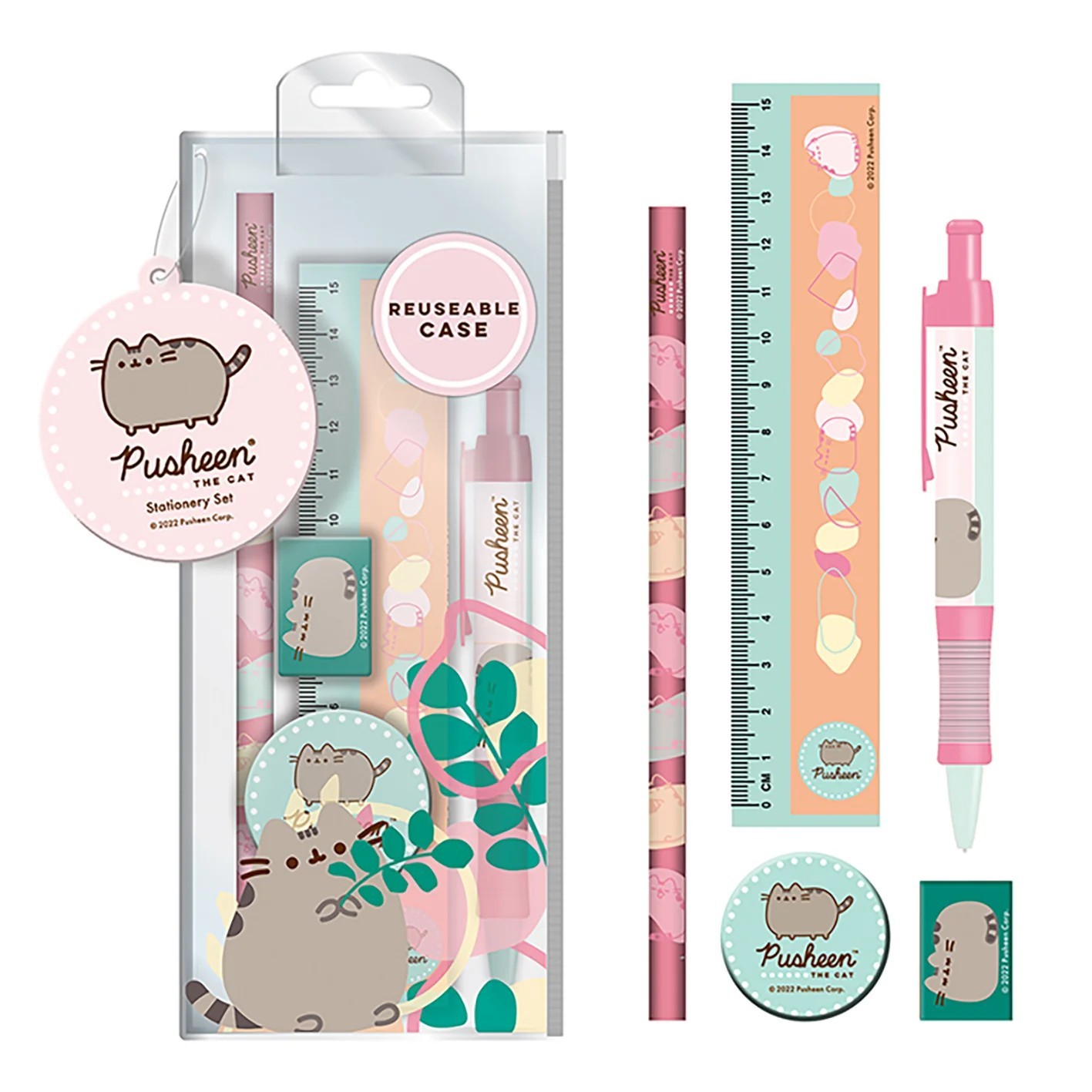 Pusheen Botanical 5 piece Stationery Set