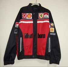 Ferrari Racing Jacket F1 Style Marlboro Shell Embroidered Short Rare