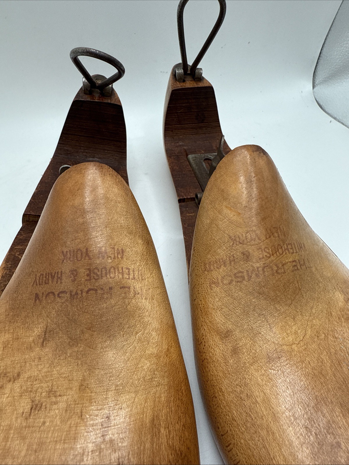 Vintage Wooden Hinged Shoe Trees hangers D B MACKAY  size Unknown