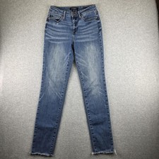 Judy Blue Skinny Jeans Womens 5/27 Blue Medium Wash Mid Rise Distressed Stretch