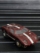 Aurora 1493-4 Tjet Thunderjet Ho Slot Car Brown w/ Stripe Ford GT40 Flamethrower