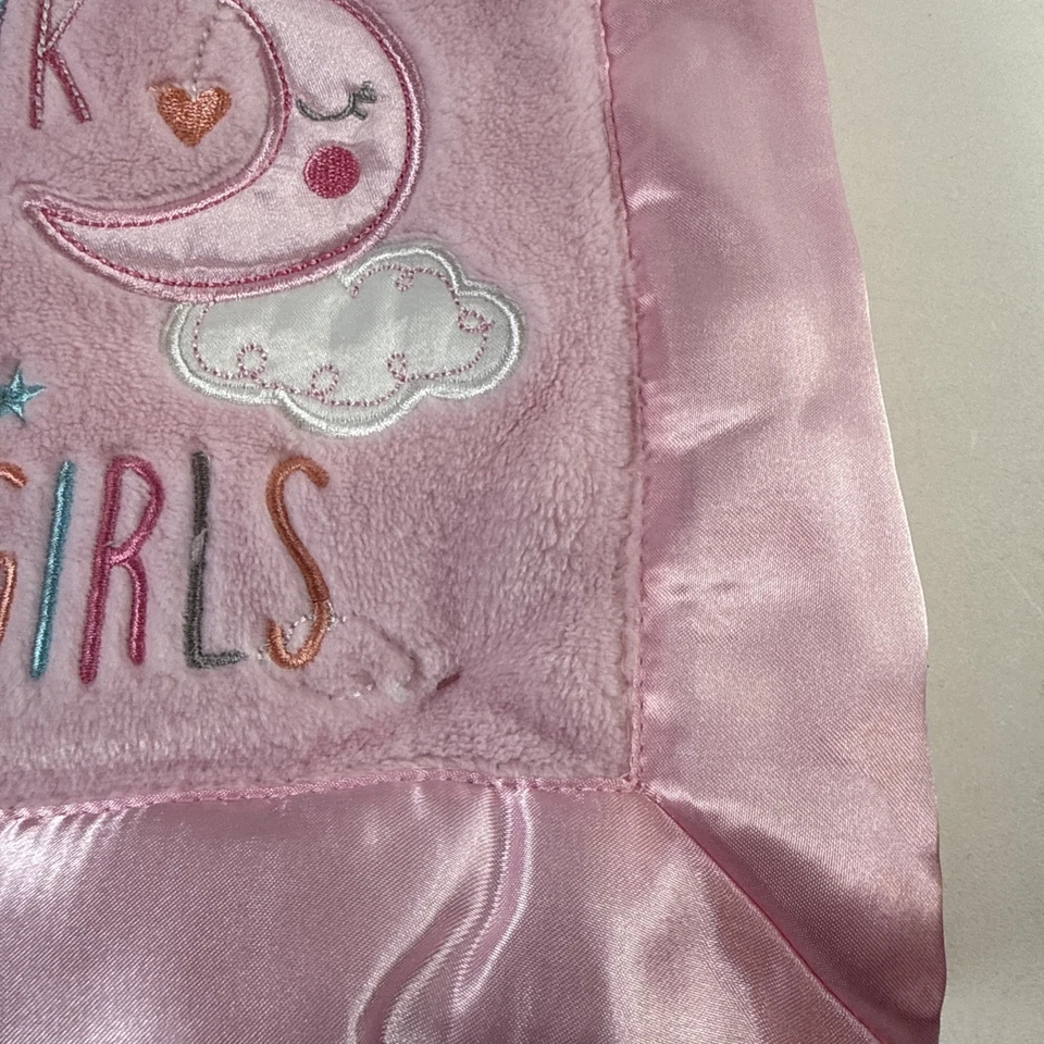 Baby Essentials Thank Heaven For Little Girls 30" x 40" Pink Blanket Satin Trim - Image 4 of 4