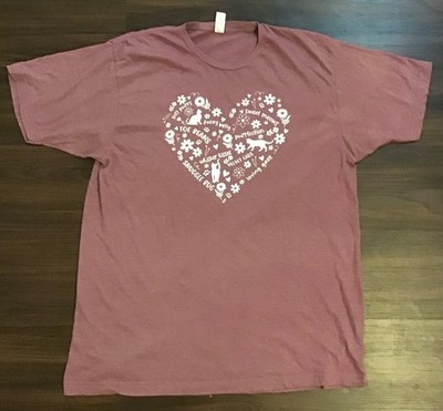July 2024 Cat Lady Heart Full Of Cats logo T-shirt Adult XL
