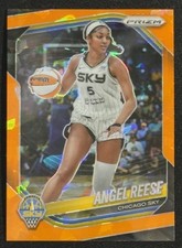 Angel Reese 2025 Panini WNBA Prizm Basketball - Orange Cracked Ice #92