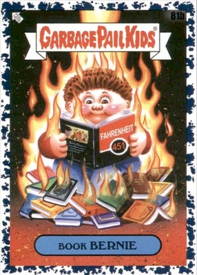 2022 Topps Garbage Pail Kids Book Worms - Book Bernie Inkwell Black Card #81b