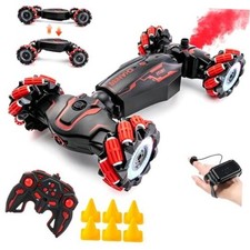 Gesture Sensing RC Stunt Car, 4WD Remote Control Car 360 Rotate L-red