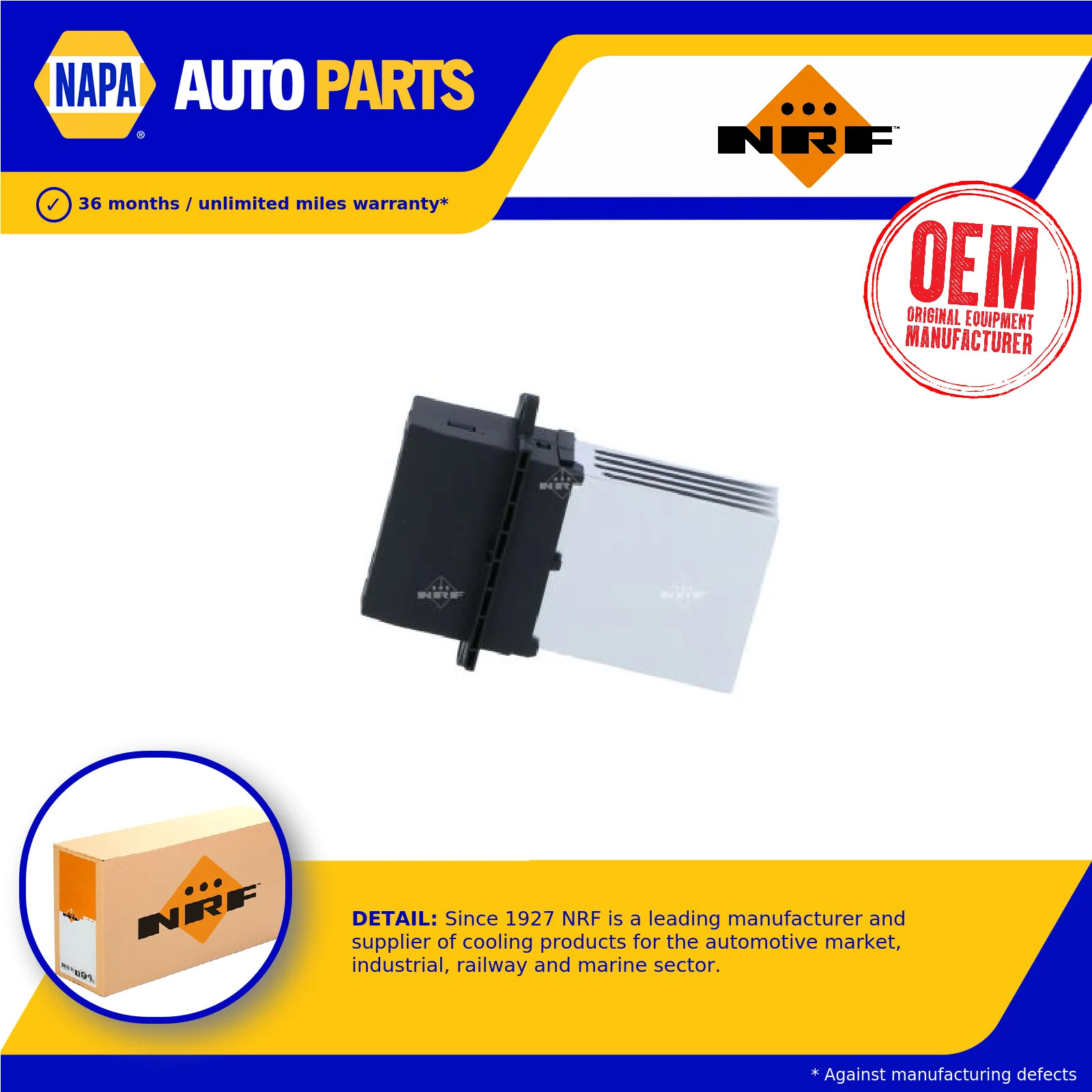 Heater / Blower Resistor fits PEUGEOT 406 8B 1.8 95 to 04 Regulator Rheostat NRF