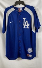 Maillot de baseball vintage homme Nike Team LA Dodgers bleu taille L