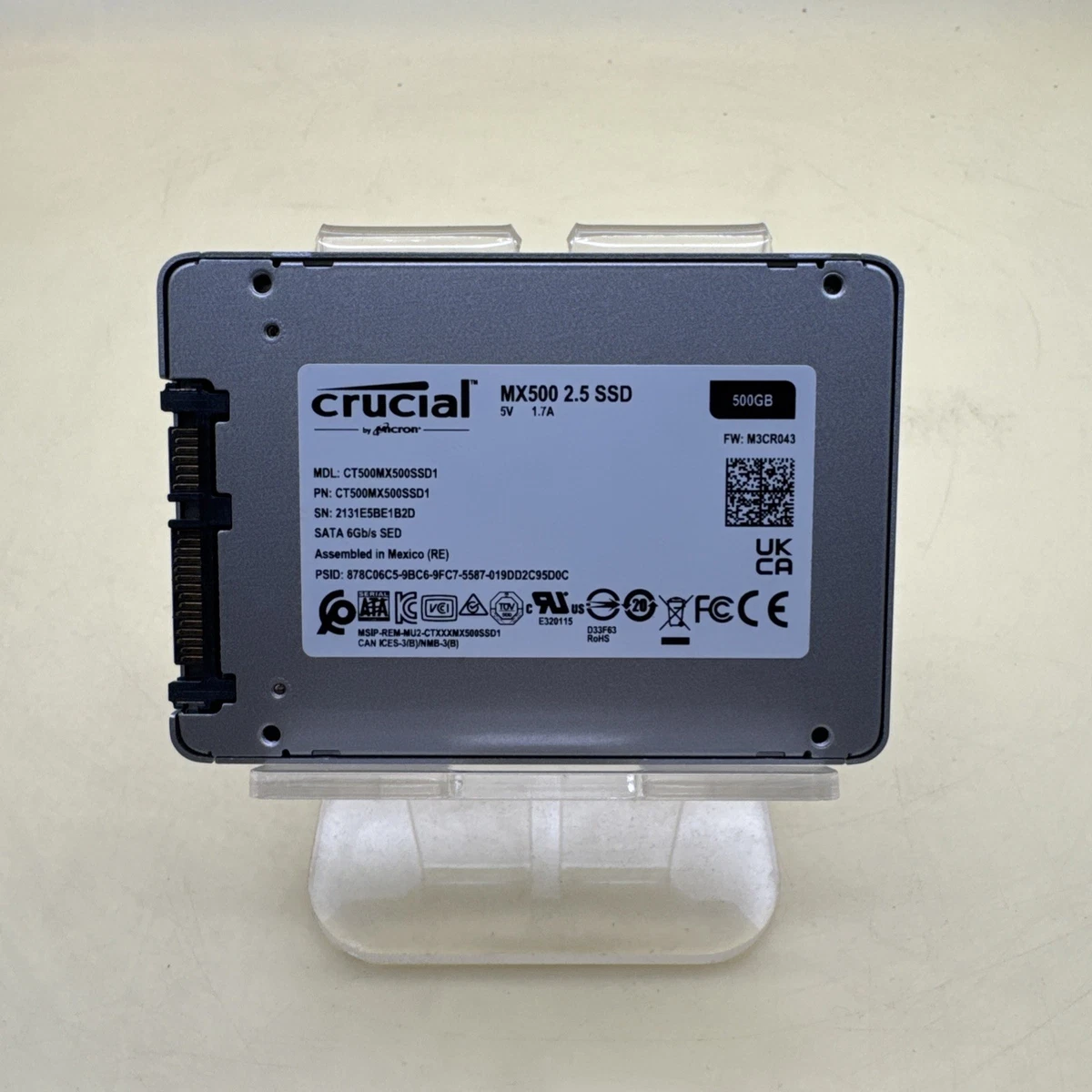SATA I Solid State Drives 2.5 in Form Factor 500 GB Storage