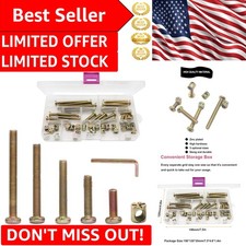 Complete Crib Replacement Kit - 50pcs M6 Screws with Storage Case  Allen Key