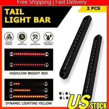 2X 10" LED Trailer Truck Flowing Stop Turn Signal Brake Tail Light Bar Strip DRL