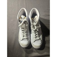 Nike Blazer Mid 77 White Metallic Silver Mini Swoosh Sneakers CZ4627-100 Mens 8