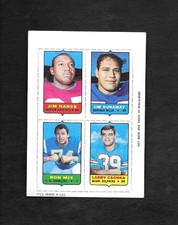 1969 TOPPS 4 IN 1 - CSONKA - DUNAWAY - MIX - NANCE - NM/MT OR BETTER