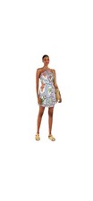 Farm Rio Tropical Tiles Mini Dress Size S Retail- $235
