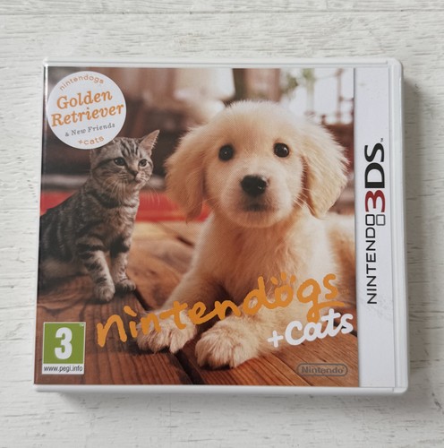 Nintendo 3DS: Nintendogs + Cats - Golden Retriever NUR HÜLLE & HANDBUCH ohne Spiel