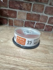 NEW HP invent CD-RW 12X Blanks Media Discs 80 Min 700 MB Orange Silver 25 Pack