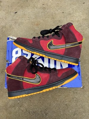 Nike Dunk High Premium SB  Iron Man  Team Red/Black Yellow-Ochre Size 10.5 Mens