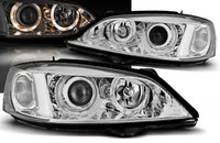 Scheinwerfer Paar Opel Astra G 97-04 Angel Eyes Chrom