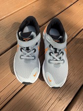Nike Renew Run PS Kids Shoes Gray Orange CT1436-070 US 1.5Y EU 33