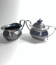 Cutlers 1836 Alpha Plate Sheffield England Silver Plated SUGAR BOWL & MILK  JUG