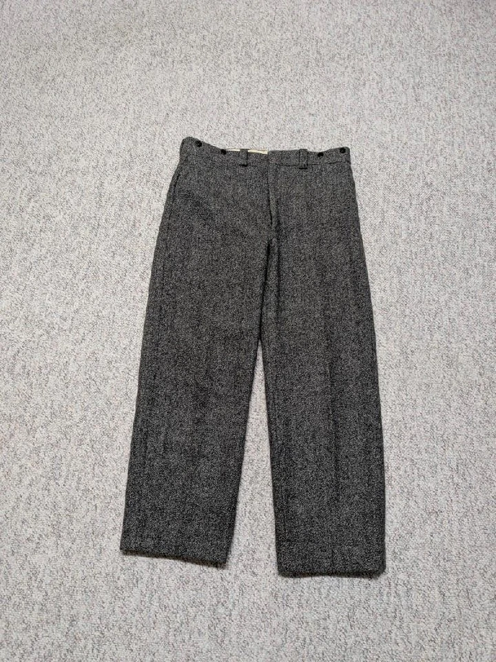Винтажные охотничьи штаны EDDIE BAUER из толстой шерсти 38x32 серые СОЛЬ И ПЕРЕЦ - Изображение 3 из 4