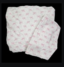 Laura Ashley Pink Bows Dots FULL Fitted Sheet 1 STD Pillowcase 100 Cotton 2023