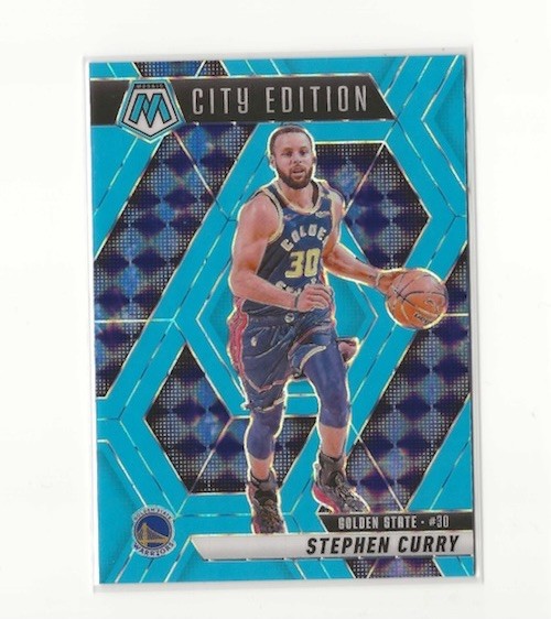 2024-25 Mosaic City Edition Stephen Curry #272 Fluorescent Blue Mosaic Prizm /75
