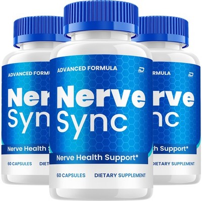 (3 Pack) Nerve Sync Capsules   NerveSync All Natural Glycogen Support