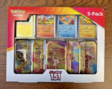 Pokemon Scarlet & Violet 151 Mini Tins 5-Pack! Costco Bundle (Meowth) Sealed!