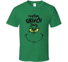 Resting Grinch Face Popular Christmas Movie Character Fan T Shirt